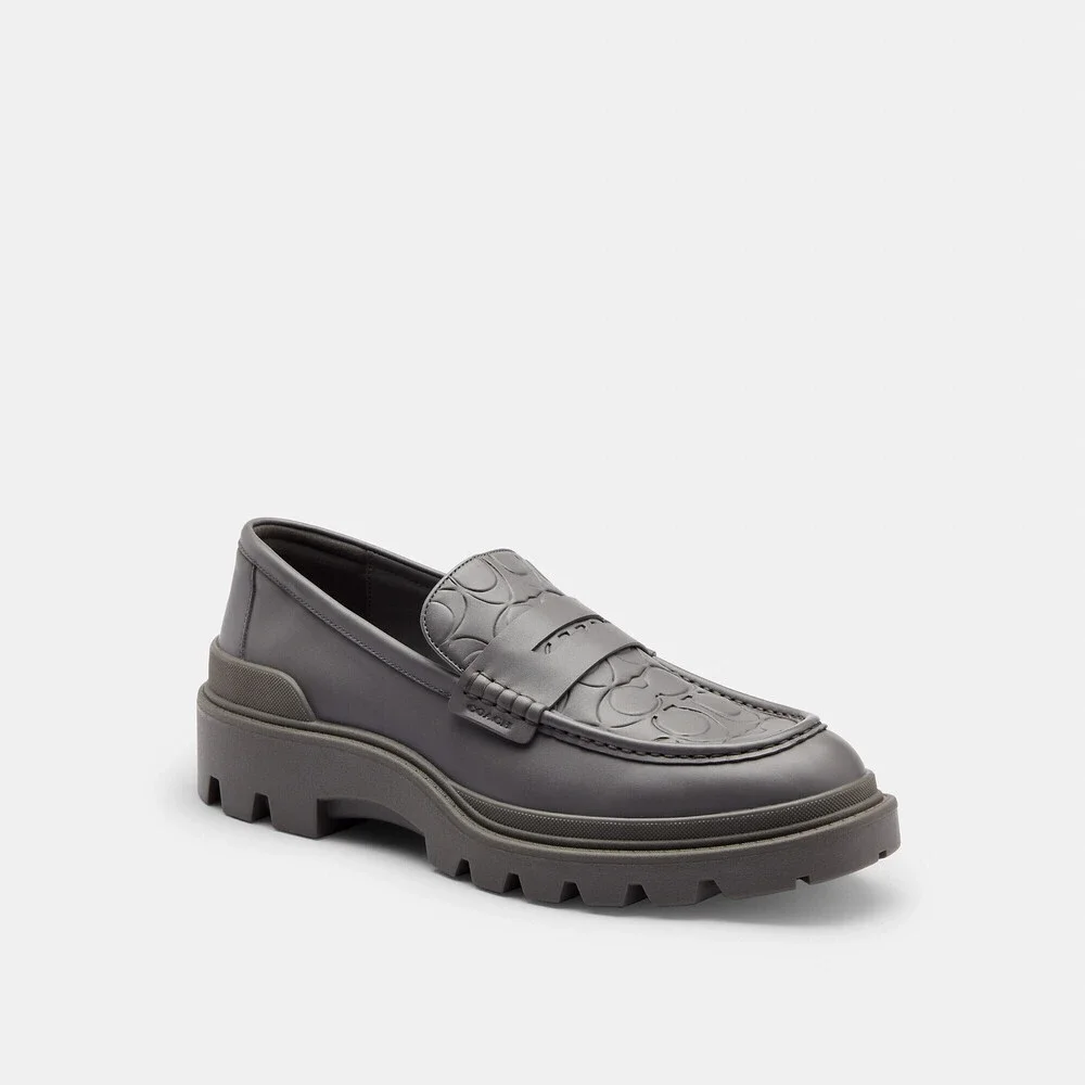 Coach Outlet Men's Loafer Shoes With Signature Print Size 8 - Picture 3 of 3